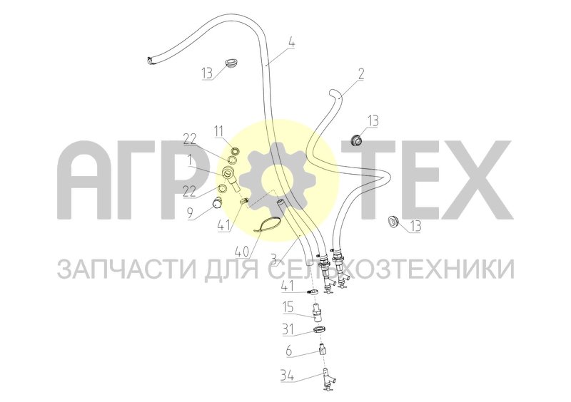 Чертеж Коммуникации слива (S300.05.07.500)